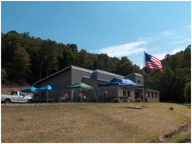 Tents were set up for the Grand Opening of Sierra's Have