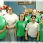 Girl Scout Troop 2598 from Portsmouth City Schools came out to Sierra’s Haven today to volunteer cleaning the cat rooms and socializing with our cats and kittens.  Pictured here are Makala, Raquel, Kaylee, Joanna, and Audrey with their troop leaders Erin, Anita, and Betty